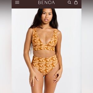 BENOA SWIMWEAR high waisted Bottoms Lei puukenikeni KEANI in LEI NEW! XS